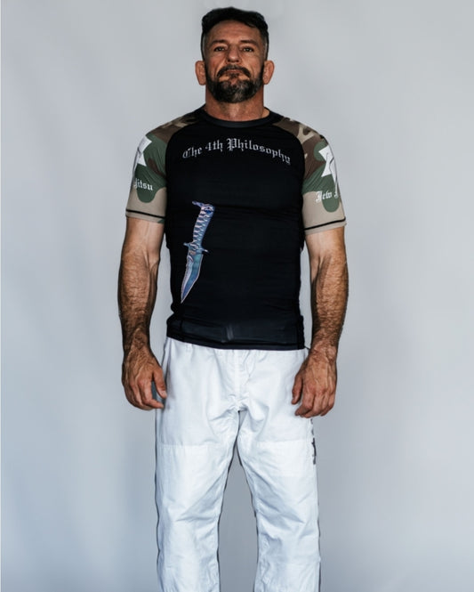 Short Sleeve Rashguard Black Camo