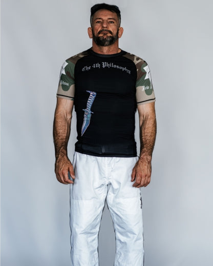 Short Sleeve Rashguard Black Camo